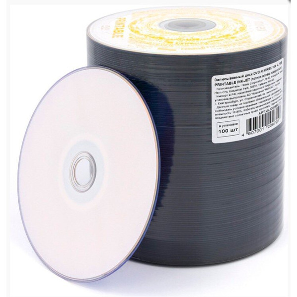 DVD-R диск Mirex 4.7Gb 16x UL130088A1T (100 шт.)