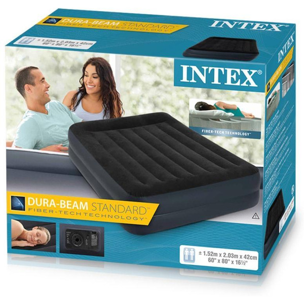 Надувная кровать с подголовником INTEX Pillow Rest Raised Bed 64124