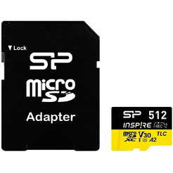 Карта памяти Silicon Power Inspire microSDXC SP512GBSTXLA2V1NSP 512GB (с адаптером)
