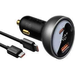 Автомобильное зарядное устройстао Baseus Digital Display PD3.1 Dual Fast Charger U+С 140W Set CGZX070001