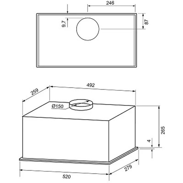 Вытяжка кухонная KRONA ASPEN 600 BLACK SGC / KRHD295