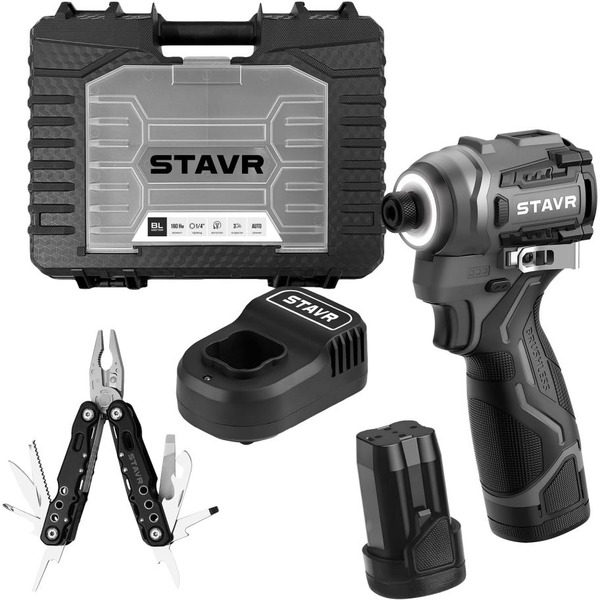 Ударная дрель-шуруповерт STAVR SID 16BL-160V-2K