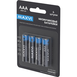Щелочная батарейка Maxvi COMFORT MBLR03CF4
