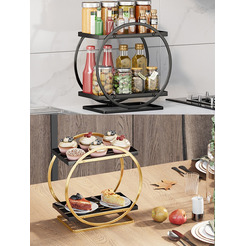 Органайзер для косметики настольный Happy Home HH-032B (черный/золотой)