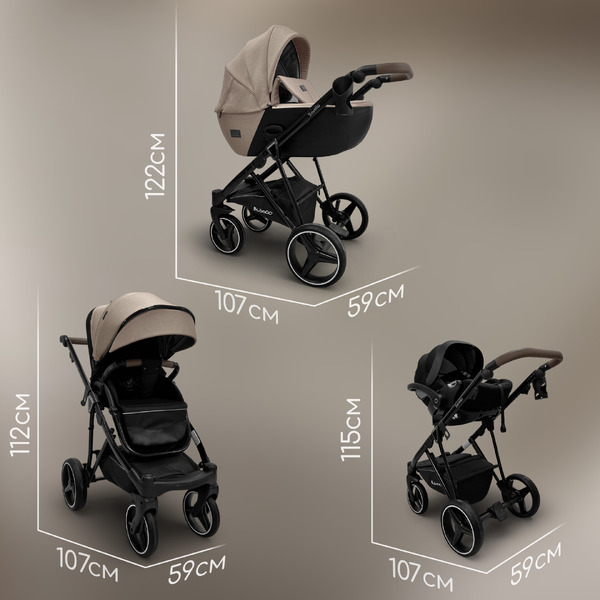 Коляска Bubago Savella 3в1 BG 199-3 (бежевый)