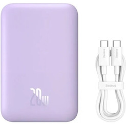 Внешний аккумулятор Baseus Magnetic Mini Air Wireless Fast Charge Power Bank 20W 6000mAh (сиреневый)
