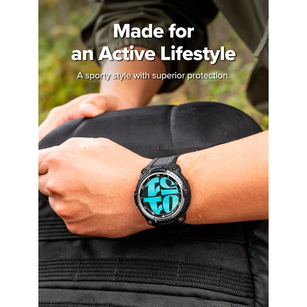 Ремешок с чехлом RINGKE Rugged Gear для Galaxy Watch 8 Classic 46mm BLACK