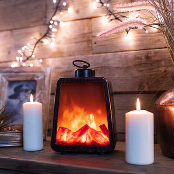 Светодиодный камин NEON-NIGHT Лофт с эффектом живого огня 511-034