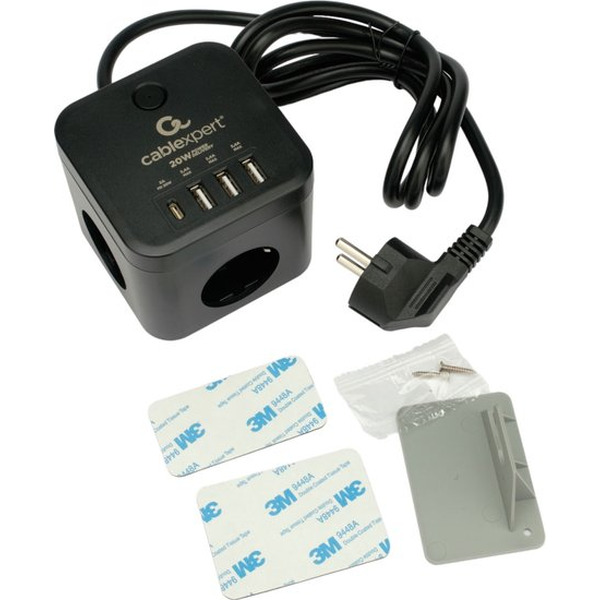 Сетевой фильтр Cablexpert CUBE-3-CU3-B-1.5