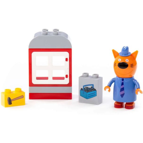 Конструктор Полесье Макси. Три кота. Папа строит домик 67392