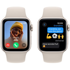 Смарт-часы Apple Watch SE 2024 GPS 40mm Starlight MXEF3LL/A (силиконовый ремешок S/M)