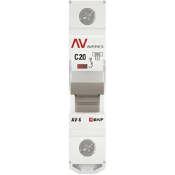 Выключатель автоматический EKF Averes AV-6 1P 20A (C) 6kA