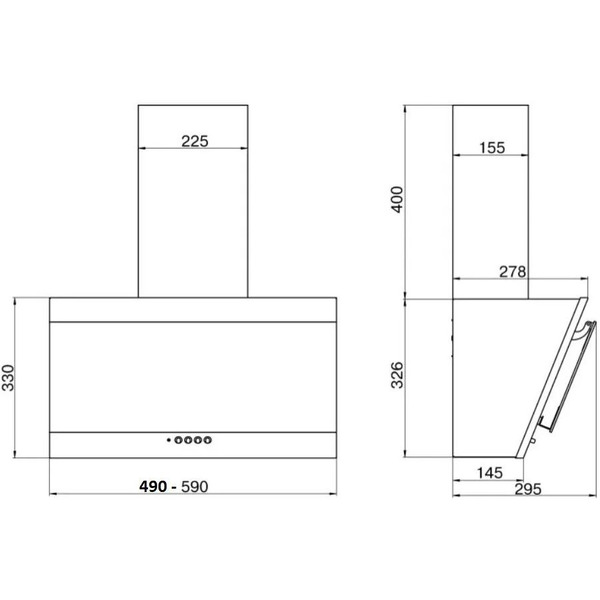 Кухонная вытяжка Elikor Титан 50П-430-К3Д (черный)