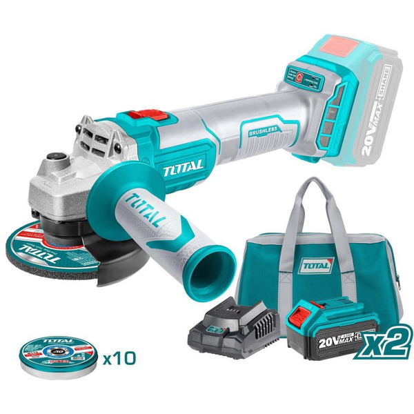 Угловая шлифмашина Total TAGLI2011582 (с 2-мя АКБ)