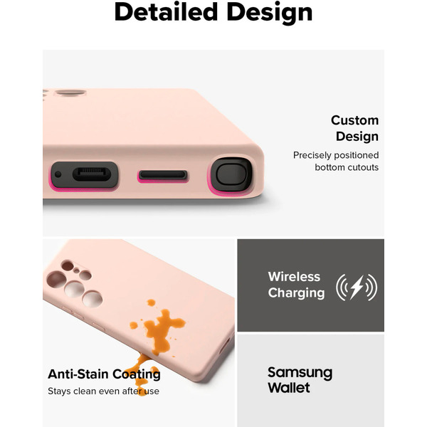 Чехол Ringke SILICONE MAGNETIC для Galaxy S25 Ultra PINK SAND