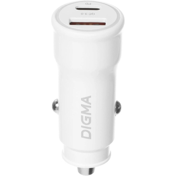 Автомобильное зарядное устройство Digma DGC2С (белый)