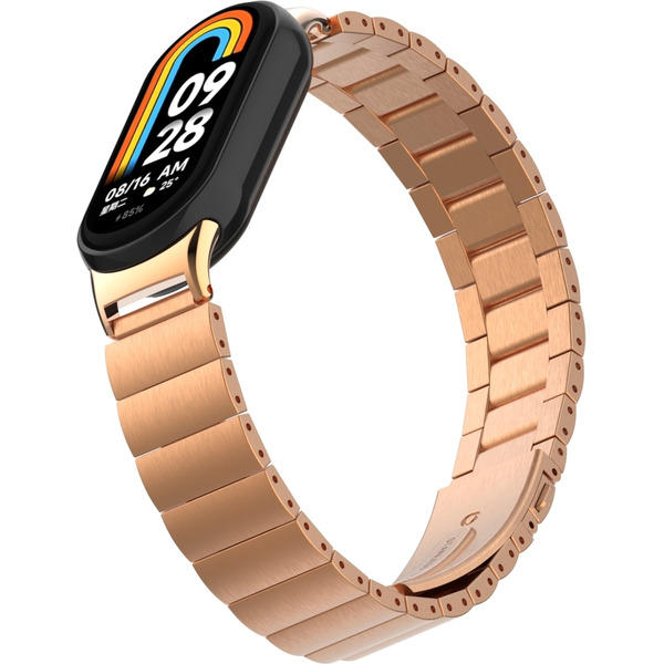 Ремешок Bingo Stainless Strips для XIAOMI Mi Band 8 (розовое золото)