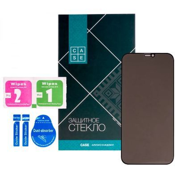 Защитное стекло CASE Full Glue Privacy для Apple iPhone 12 mini (черный)