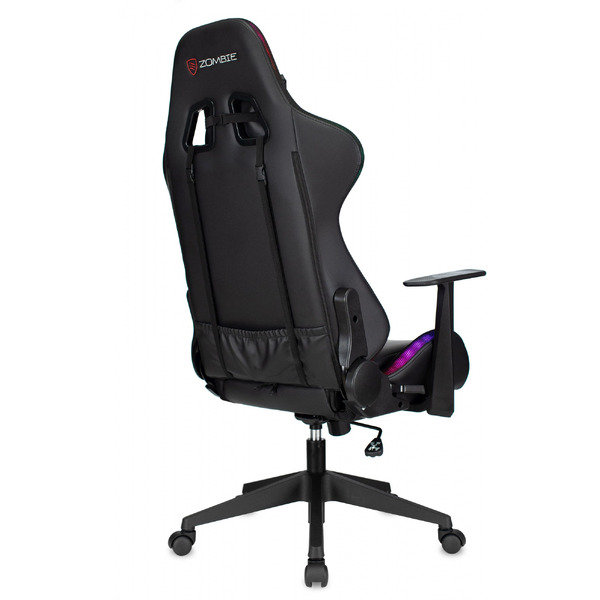 Кресло игровое Бюрократ Zombie GAME RGB экокожа/ткань, черный