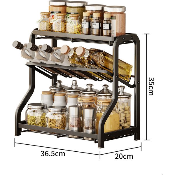 Кухонная стойка для хранения Happy Home HH-052 (черный)