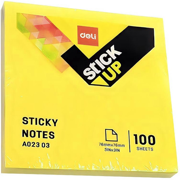 Блок самоклеящийся DELI A02303 (100 л., ассорти)