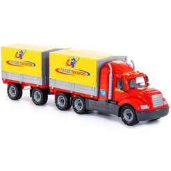 Автомобиль бортовой тентовый с прицепом Полесье 55583 Майк