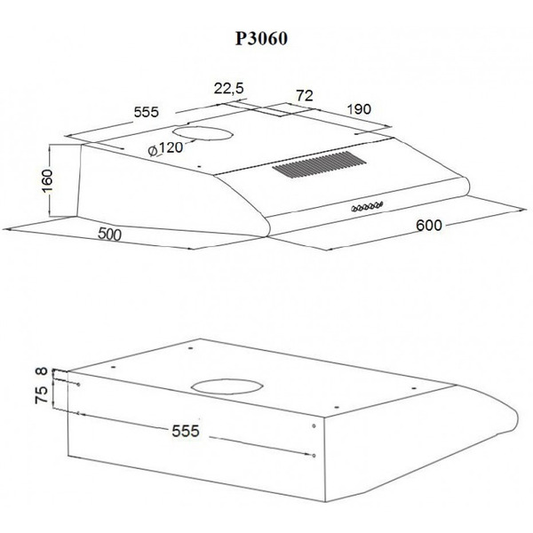 Вытяжка Akpo P-3060 WK-7 (черный)