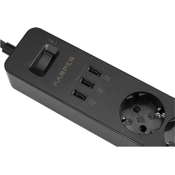 Сетевой фильтр Harper UCH-325 (черный)