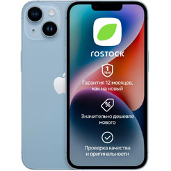 Смартфон Apple iPhone 14 128Gb SIM+eSIM восстановленный Rostock Грейд A (синий)