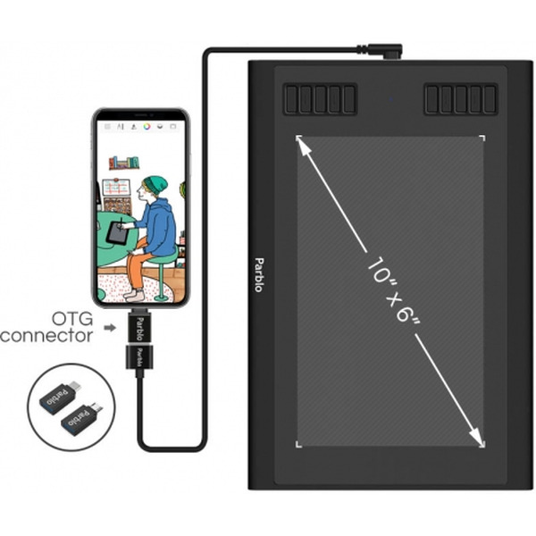 Графический планшет Parblo A610 Plus V2