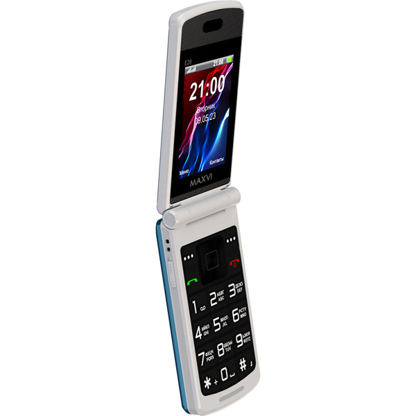 Кнопочный телефон Maxvi E28 (голубой)