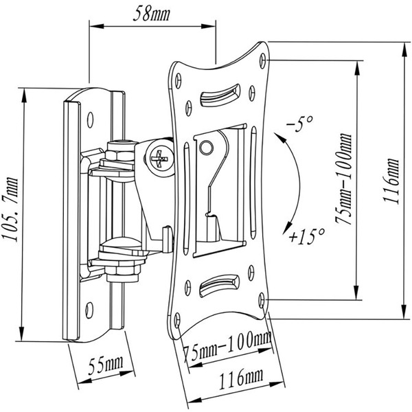 Кронштейн Metaldesign MD3303 черный