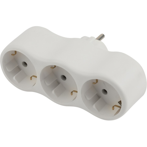 Разветвитель электрический с заземлением ЭРА SPx-3e-W (Б0053479)