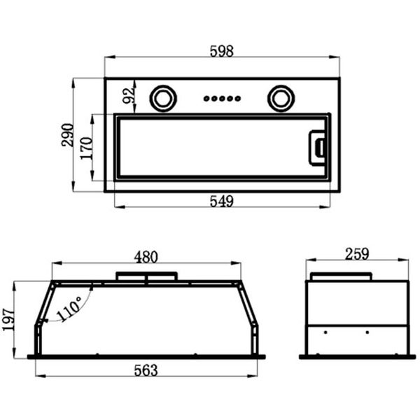 Вытяжка HOMSair Fleet 60 (нержавеющая сталь)