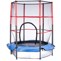 Батут ATLAS SPORT 4,5ft elastic band BLUE (с защитной сеткой)
