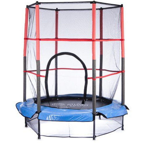 Батут ATLAS SPORT 4,5ft elastic band BLUE (с защитной сеткой)