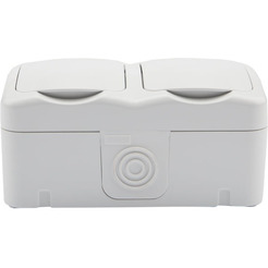 Блок из 2 розеток горизонтальный KRANZ Mini OG KR-78-0607