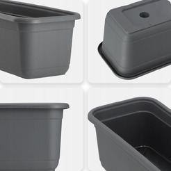 Кашпо Formplastic 5185-014 (матовый антрацит)