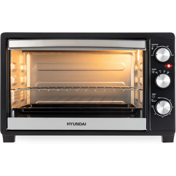 Мини-печь HYUNDAI MIO-HY074 (серебристый/черный)