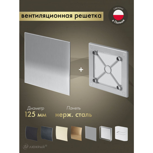 Решетка с панелью Awenta RW125sz-PTI125