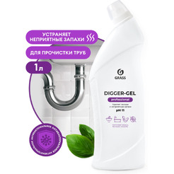 Средство для прочистки канализационных труб Grass Digger-Gel Professional 1л 125569