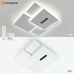 Потолочный светильник Estares Sterren 105W 3S 5DL-RC-520x535x55-WHITE/BLACK/WHITE-220-IP20