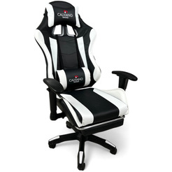 Игровое кресло Calviano 1585 (черный/белый)