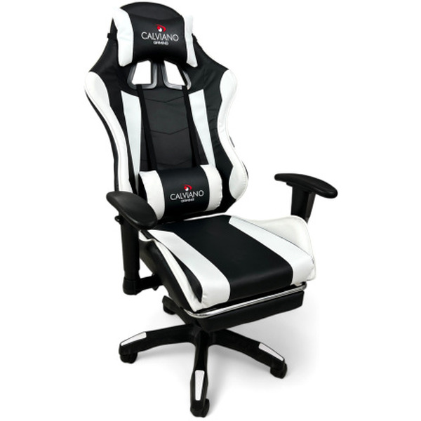 Игровое кресло Calviano 1585 (черный/белый)