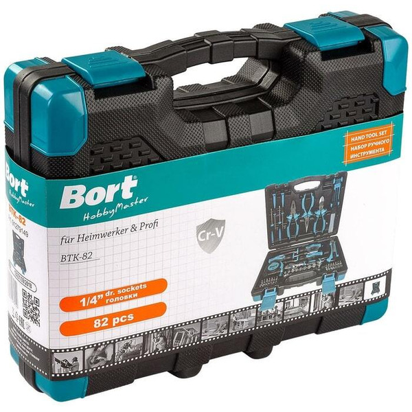 Универсальный набор инструментов Bort BTK-82 (82 предмета)