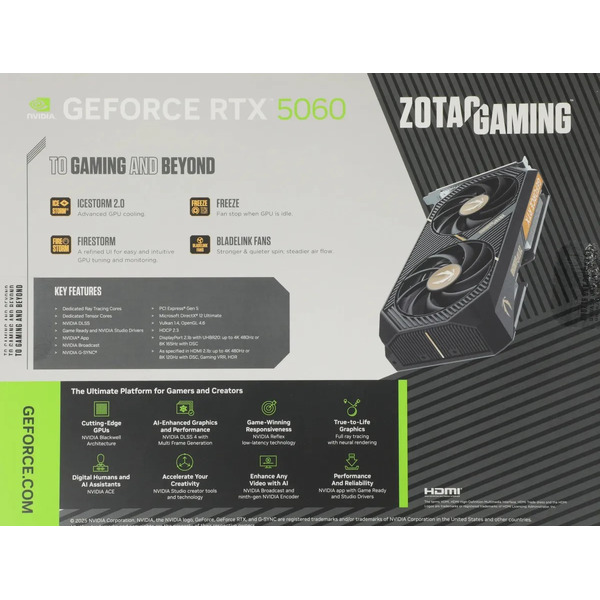 Видеокарта ZOTAC Gaming GeForce RTX 5060 AMP ZT-B50600F-10M
