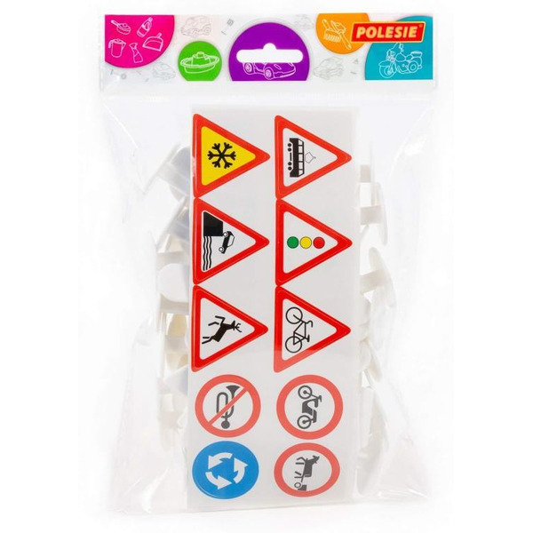 Набор дорожных знаков Полесье №3 (24 элемента) (в пакете) 64219