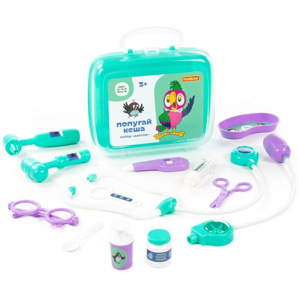 Игровой набор доктора Полесье Попугай Кеша Доктор 83340