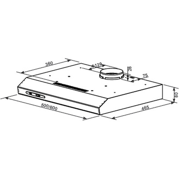 Вытяжка HOMSair Horizontal 60 (белый)