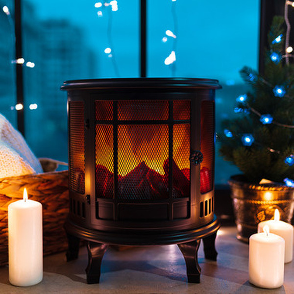 Светодиодный камин NEON-NIGHT Винтаж с эффектом живого огня 511-032